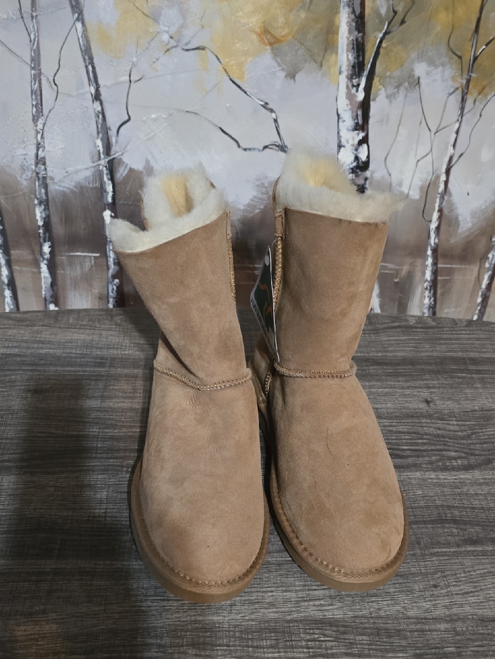 Snuggyz Shearling-Lined Suede Winter Boots - Tan